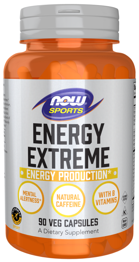 NOW Sports Nutrition, Sports Energy Extreme with B Vitamins and other cofactors such as Chromium, Magnesium Malate and Carnitine, 90 Veg Capsules