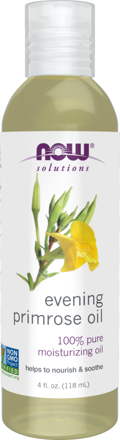 NOW Solutions, Evening Primrose Oil, 100% Pure Moisturizing Oil, with Essential Fatty Acids 4-Ounce