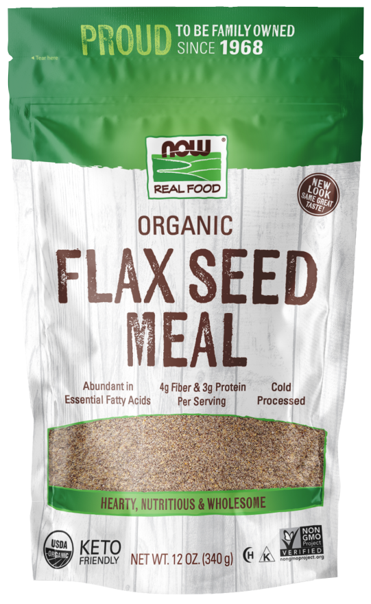 NOW Foods, Real Food, Organic Flax Seed Meal, 12 oz (340 g)