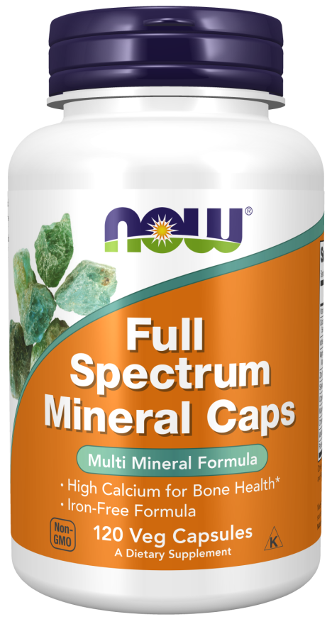 NOW Supplements, Full Spectrum Mineral Caps, Multi Mineral Formula, 120 Veg Capsules