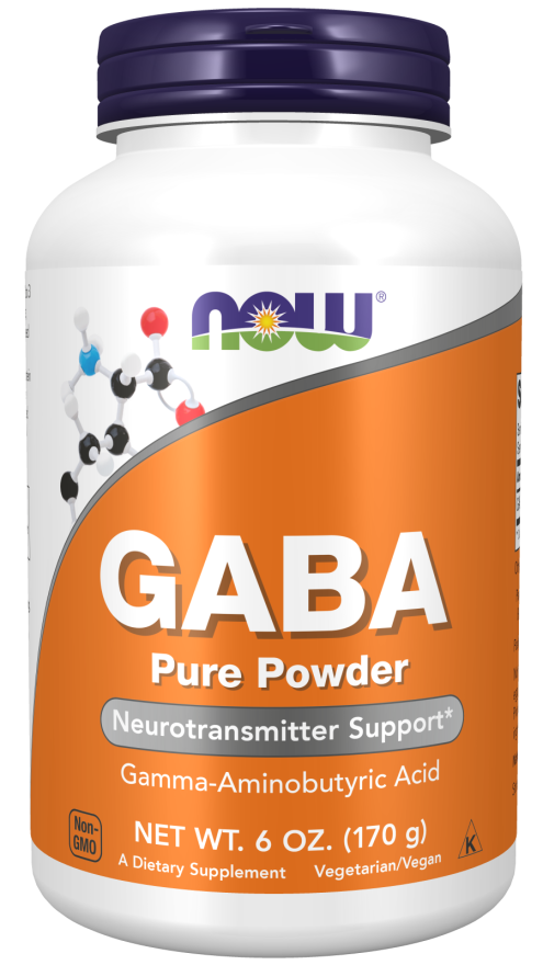 NOW Supplements, GABA (Gamma-Aminobutyric Acid) Powder, Neurotransmitter Support*, 6-Ounce