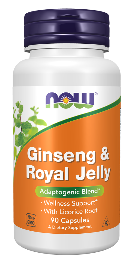 NOW Foods, Ginseng & Royal Jelly, 90 Veg Capsules