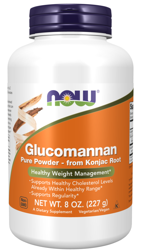 NOW Supplements, Glucomannan (Amorphophallus konjac) Pure Powder, Supports Regularity*, Healthy Weight Management*, 8 Ounce