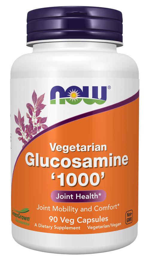 NOW Supplements, Glucosamine '1000' (GreenGrown® Glucosamine), Vegetarian, 90 Veg Capsules