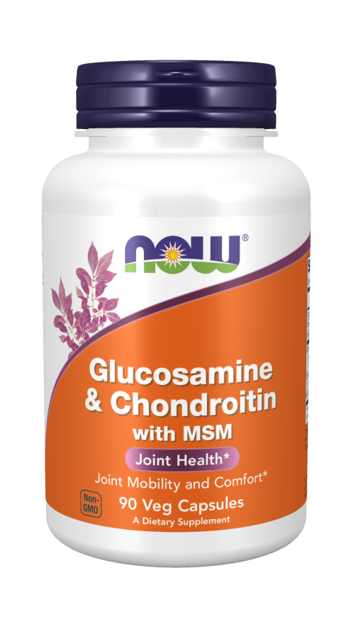 NOW Supplements, Glucosamine & MSM plus Chondroitin Sulfate, Joint Health*, 90 Veg Capsules