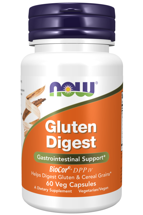 NOW Supplements, Gluten Digest with BioCore®DPP IV, Gastrointestinal Support*, 60 Veg Capsules