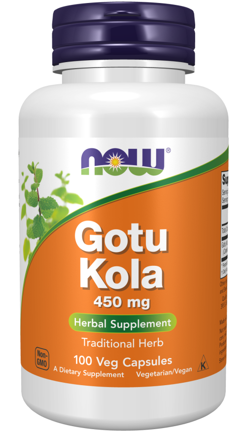 NOW Foods Gotu Kola, 450 mg, 100 Veg Capsules