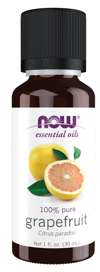 NOW Essential Oils, Grapefruit Oil, Sweet Citrus Aromatherapy Scent, Cold Pressed, 100% Pure, Vegan, Child Resistant Cap, 1-Ounce