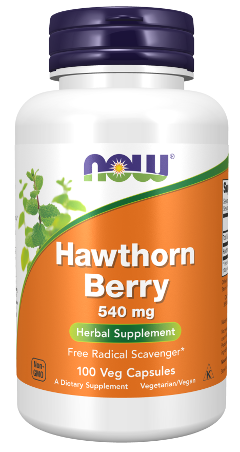 Now Foods, Hawthorn Berry 540mg, 100 Veg Capsules