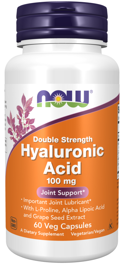 Now Foods Acid 100Mg 2X 60 Vc Hyaluronic, 60 CT