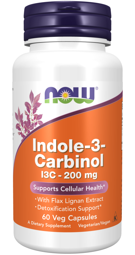 NOW Indole-3-Carbinol (I3C) 200 mg - 60 Veg Capsules