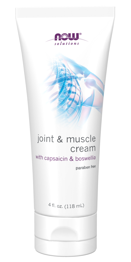 NOW Solutions, Joint & Muscle Cream with Capsaicin and Boswellia, Paraben Free, 4-Ounce