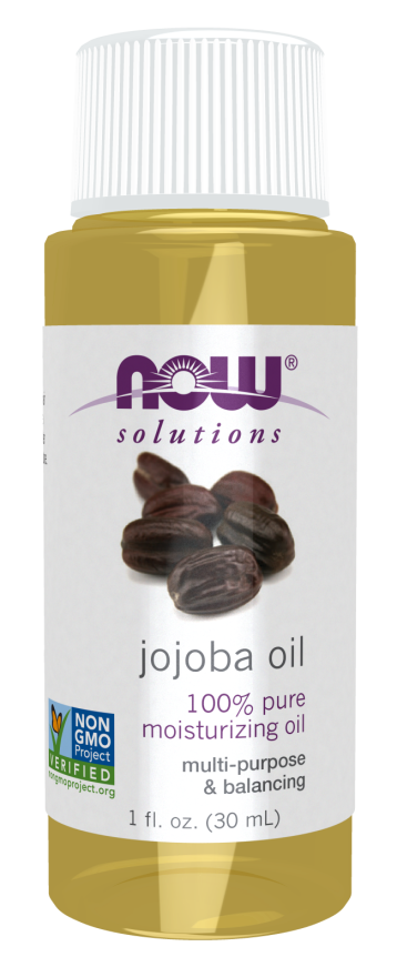 NOW Solutions, Jojoba Oil, 100% Pure Moisturizing, Multi-Purpose Oil for Face, Hair and Body, 1-Ounce