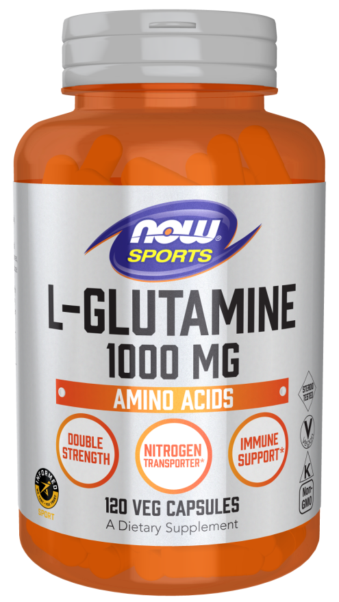 NOW Foods L-Glutamine 1,000 Milligram, 120 Capsules