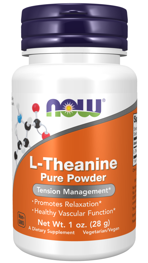 NOW Supplements, L-Theanine Pure Powder, Tension Management*, Amino Acid, 1-Ounce