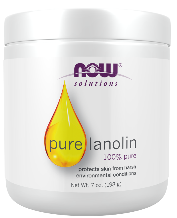 NOW Solutions, Pure Lanolin, Wind and Harsh Environment Skin Protectant, Thick Jelly, For Rough Dry Skin, 7-Ounce