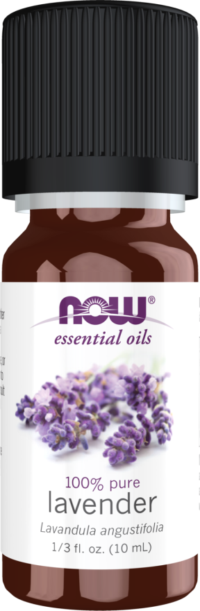 NOW Essential Oils, Lavender Oil, Soothing Aromatherapy Scent, Steam Distilled, 100% Pure, Vegan, Child Resistant Cap, 10-ml