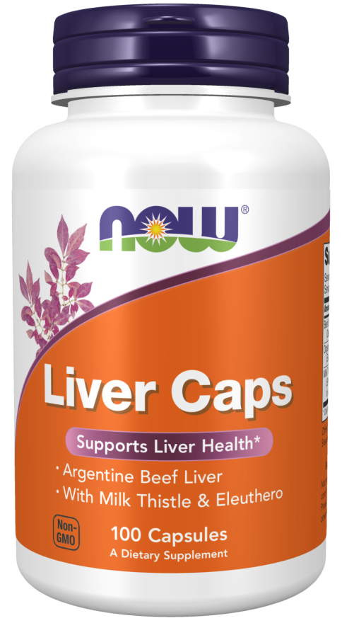 NOW Supplements, Liver Caps with Milk Thistle and Eleuthero, Supports Liver Health*, 100 Capsules