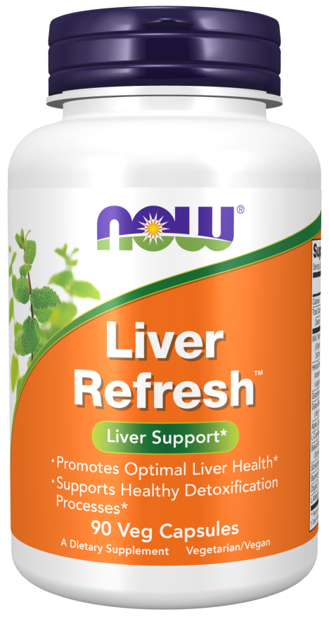 NOW Supplements, Liver Refresh™ with Milk Thistle Extract and unique Herb-Enzyme blend, 90 Veg Capsules