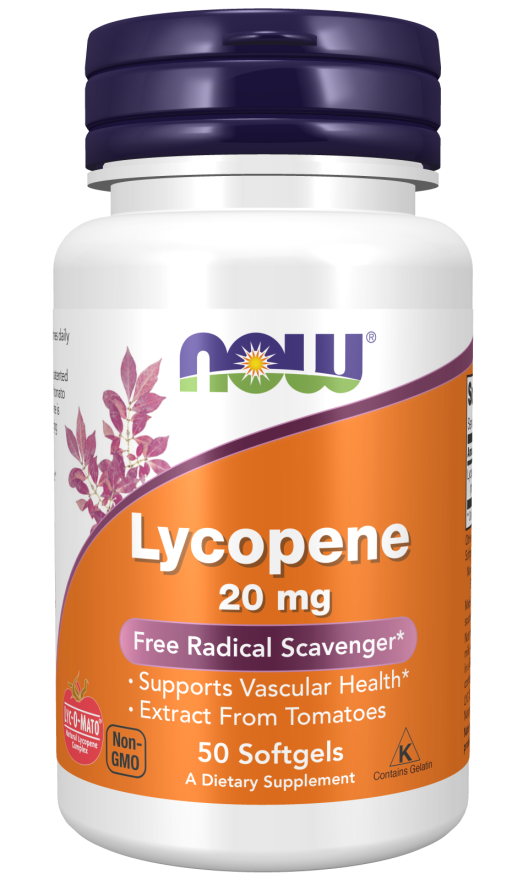 NOW Supplements, Lycopene 20 mg with Natural Extract from Tomatoes, Free Radical Scavenger*, 50 Softgels