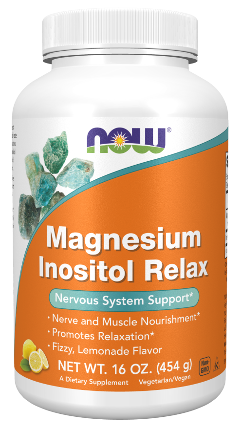 NOW Supplements,powder Magnesium Inositol Relax, Nervous System Support*, Fizzy Lemonade Flavor, 16-Ounce