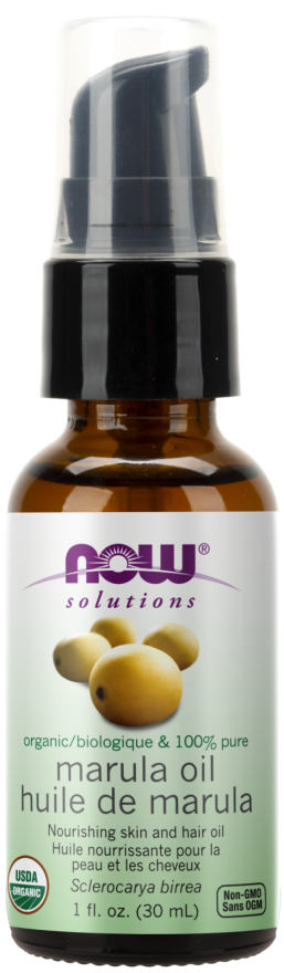 NOW Solutions, Organic Marula Oil, Skin Hydrating and Nourishing, 100% Pure, 1-Ounce