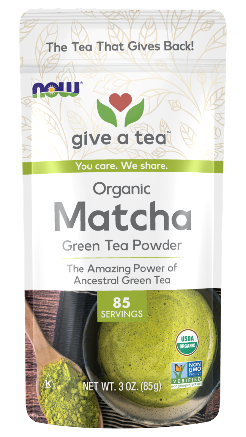 NOW Foods, Certified Organic Matcha Green Tea Powder, Non-GMO Project Verified, 3-Ounce