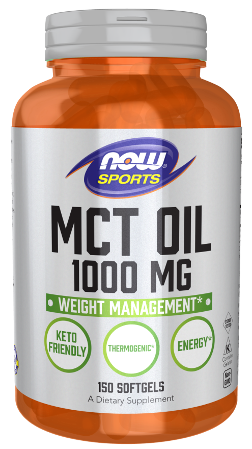 NOW FOODS MCT Oil 1000 mg, 150 Count