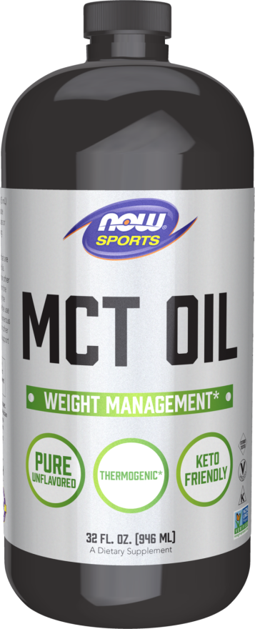 NOW Sports Nutrition, MCT (Medium-chain triglycerides) Oil 14 g, Weight Management, Liquid, 32-Ounce