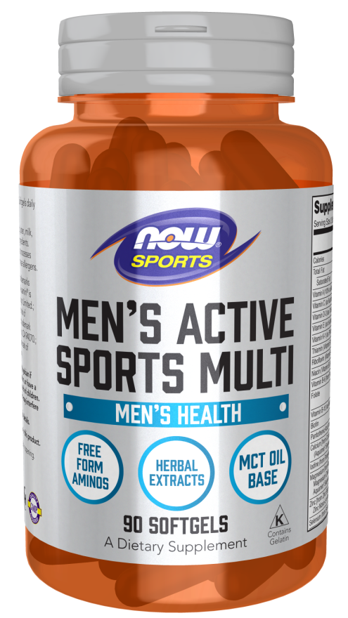 NOW Sports Nutrition, Men's Extreme Sports Multi with Free-Form Amino Acids, ZMA®, Tribulus, MCT Oil, and Herbal Extracts, 90 Softgels