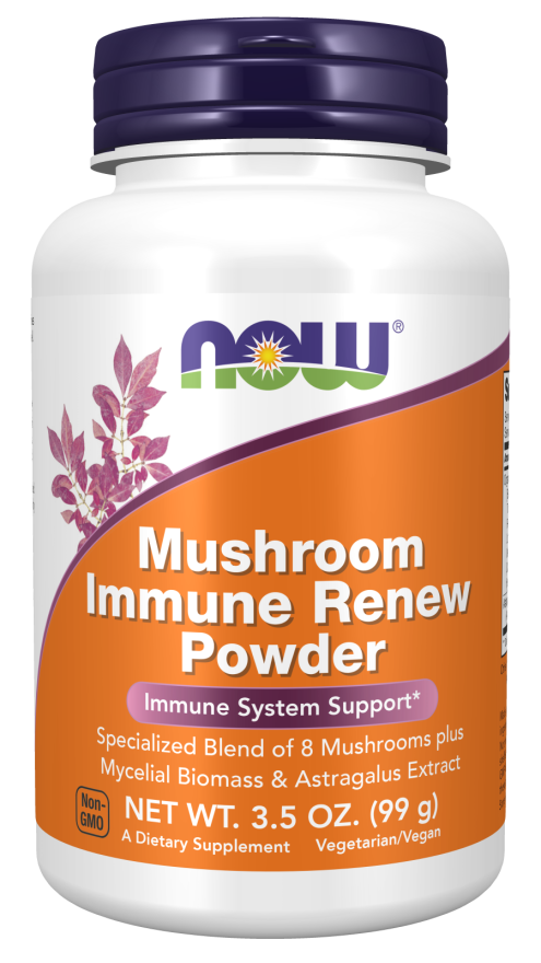 NOW Supplements, Mushroom Immune Renew with Astragalus Root Extract, Immune System Support*, 3.5-Ounce