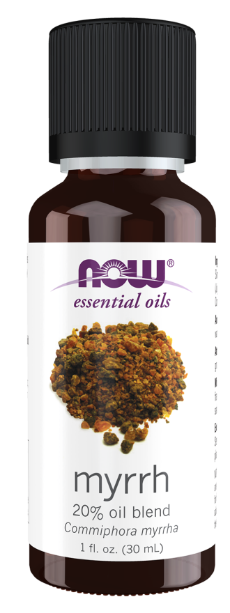 NOW Essential Oils, Myrrh Oil Blend, Meditative Aromatherapy Scent, Steam Distilled, 100% Pure, Vegan, Child Resistant Cap, 1-Ounce