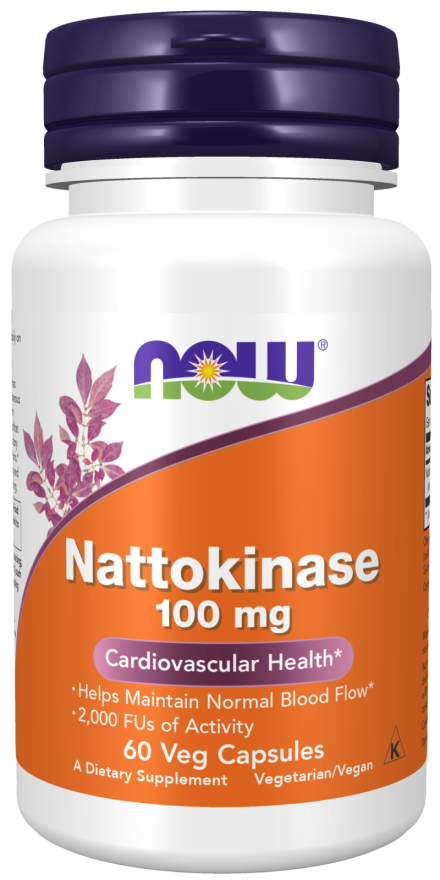 Now Foods, Cardiovascular Health, Nattokinase 100 mg, 60 Veg Capsules