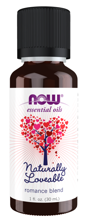 NOW Essential Oils, Naturally Loveable Oil Blend, Romantic Aromatherapy Scent, Blend of Pure Essential Oils, Vegan, Child Resistant Cap, 1-Ounce