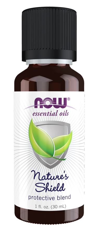 NOW Essential Oils, Nature's Shield, Energizing Aromatherapy Scent, Blend of Pure Essential Oils, Vegan, Child Resistant Cap, 1-Ounce