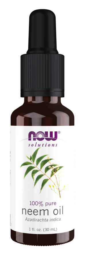 NOW Solutions, Neem Oil, 100% Pure, Made From Azadirachta Indica (Neem) Seed Oil, Natural Relief from Irritation and Other Skin Issues, 1-Ounce, Ingredients: 100% pure neem oil