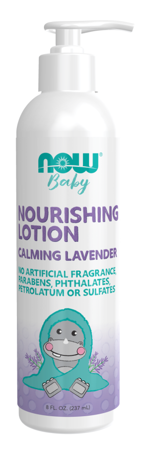 NOW Baby, Nourishing Lotion, Calming Lavender, Paraben Free, 8 Fluid Ounces