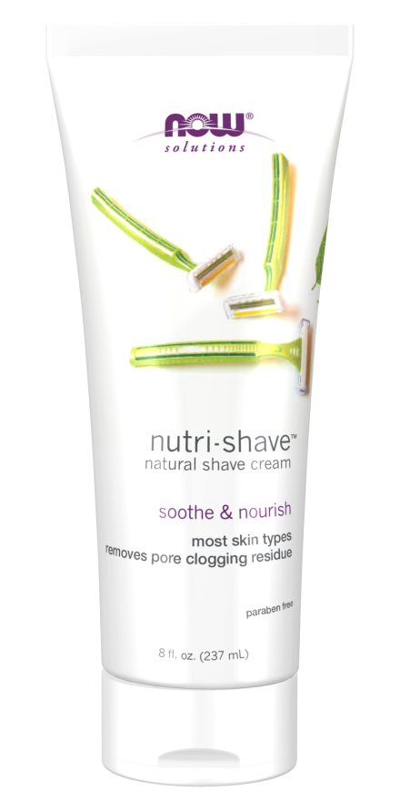 NOW Solutions, Nutri-Shave, Shave Cream, Removes Pore Clogging Residue, Reduces Irritation, 8-Ounce