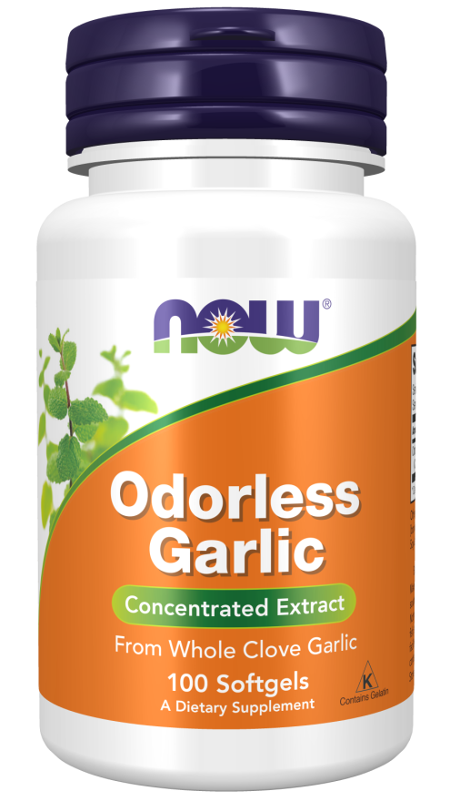 NOW Supplements, Odorless Garlic (Allium sativum), Concentrated Extract, 100 Softgels