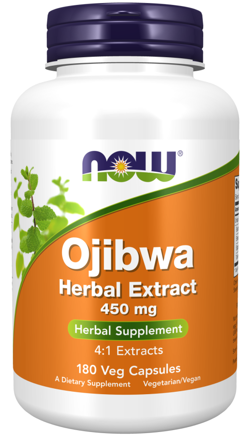 NOW Foods Ojibwa Herbal Extract 4:1 Extracts 450 MG (180 Vegetarian Capsules)