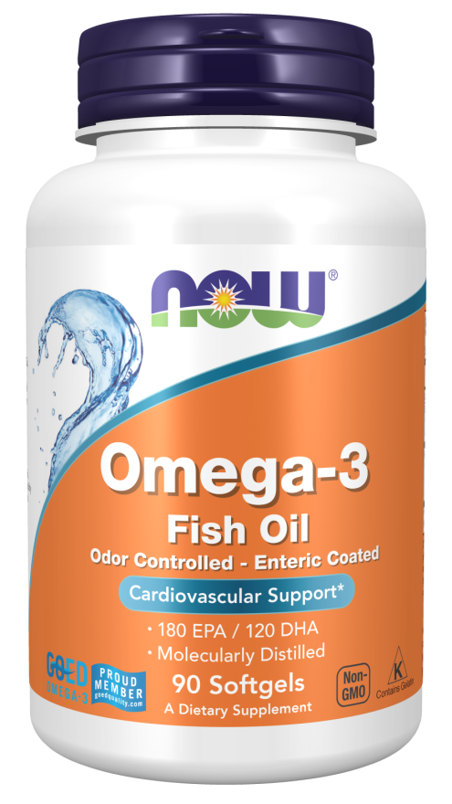 NOW Foods, Molecularly Distilled Omega-3 Fish Oil 1000 mg 90 Softgels
