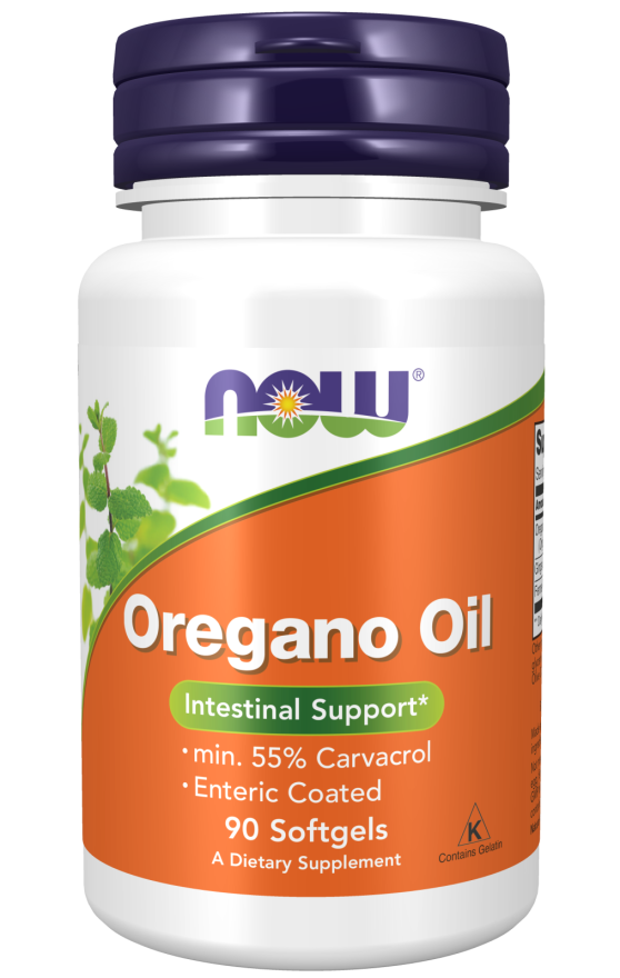 NOW Supplements, Oregano Oil with Ginger and Fennel Oil, Enteric Coated, 90 Softgels