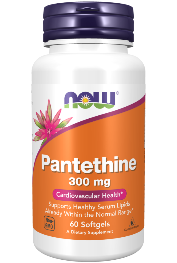 NOW Supplements, Pantethine (Coenzyme A Precursor) 300 mg, Cardiovascular Health*, 60 Softgels