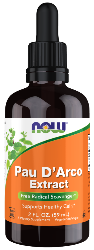 NOW Supplements, Pau D'Arco Extract Liquid with Dropper, Free Radical Scavenger*, 2-Ounce