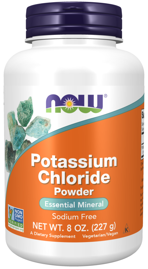 NOW Supplements, Potassium Chloride Powder, Certified Non-GMO, Essential Mineral*, 8-Ounce