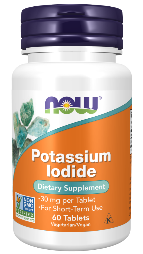 NOW Supplements, Potassium Iodide 30 mg, Non-GMO Project Verified, Dietary Supplement, 60 Tablets
