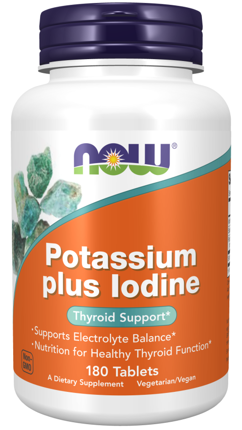 NOW Foods, Potassium Plus Iodine, Thyroid  Support 180 Tablets
