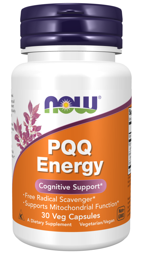 NOW Supplements, PQQ Energy, Free Radical Scavenger*, Cognitive Support*, 30 Veg Capsules