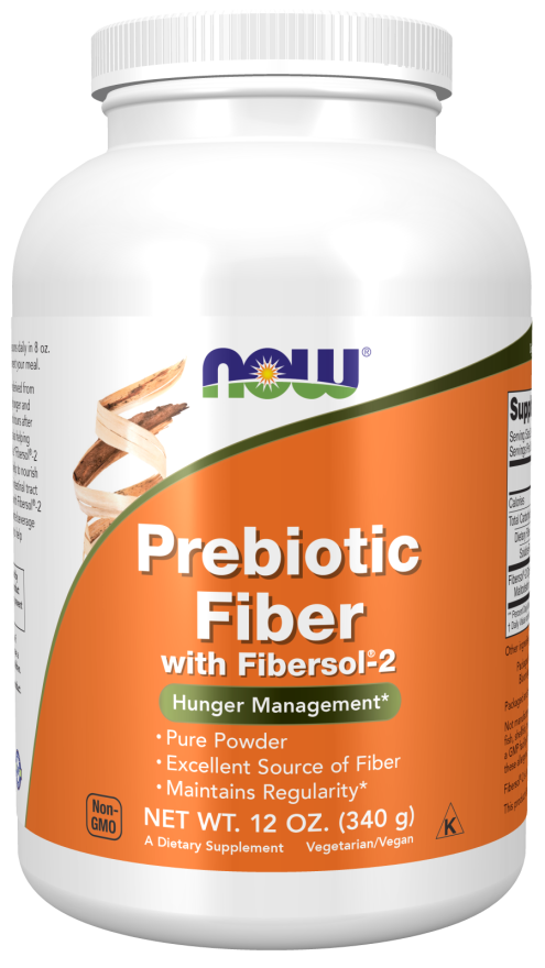 NOW Supplements, Prebiotic Fiber with Fibersol-2, derived from Non-GMO corn, Powder, 12-Ounce