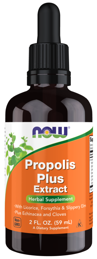 NOW Supplements, Propolis Plus Extract Liquid with Dropper, Herbal Supplement, 2-Ounce